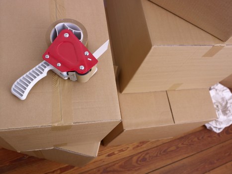 Commercial removals team handling office items in West London