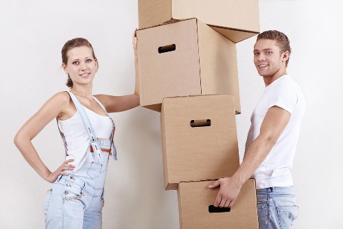 Residential street access in Shepherds Bush during a house move