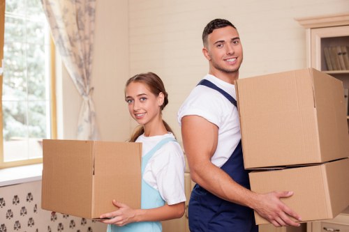 Preparation checklist and packed belongings ready for moving day